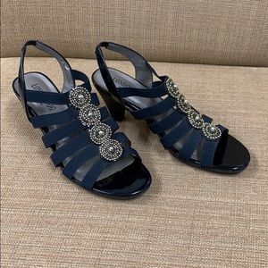 Navy London Fog Heels